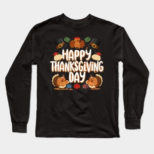 happy thanksgiving Long Sleeve T-Shirt